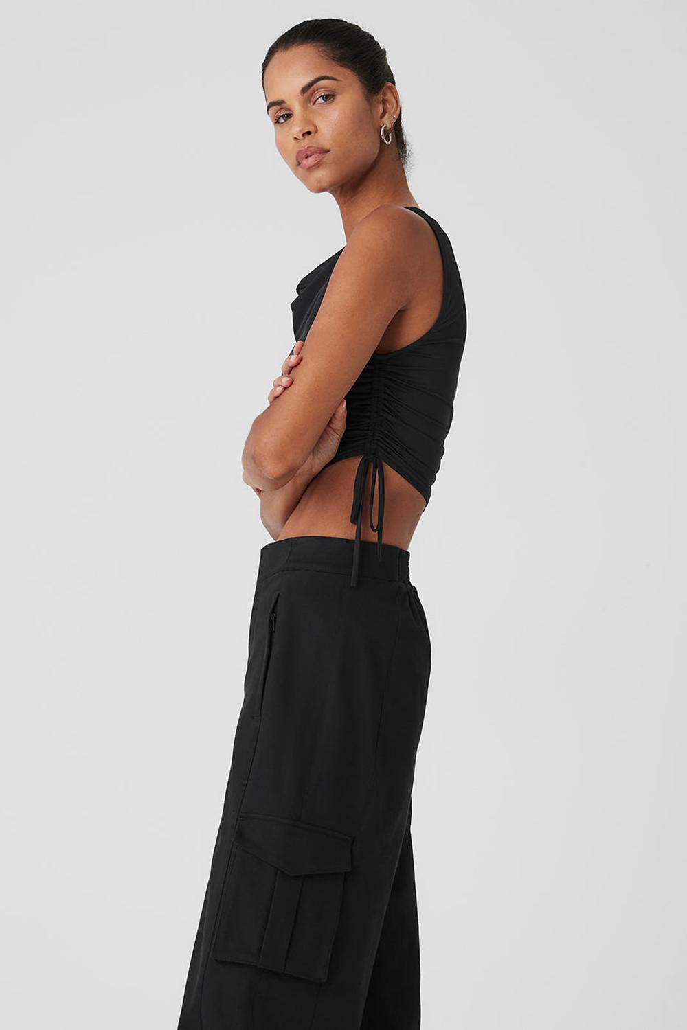Alo Yoga Standout Cropped Naisten Juoksupaidat Mustat | Suomi  7834-BAWKZ