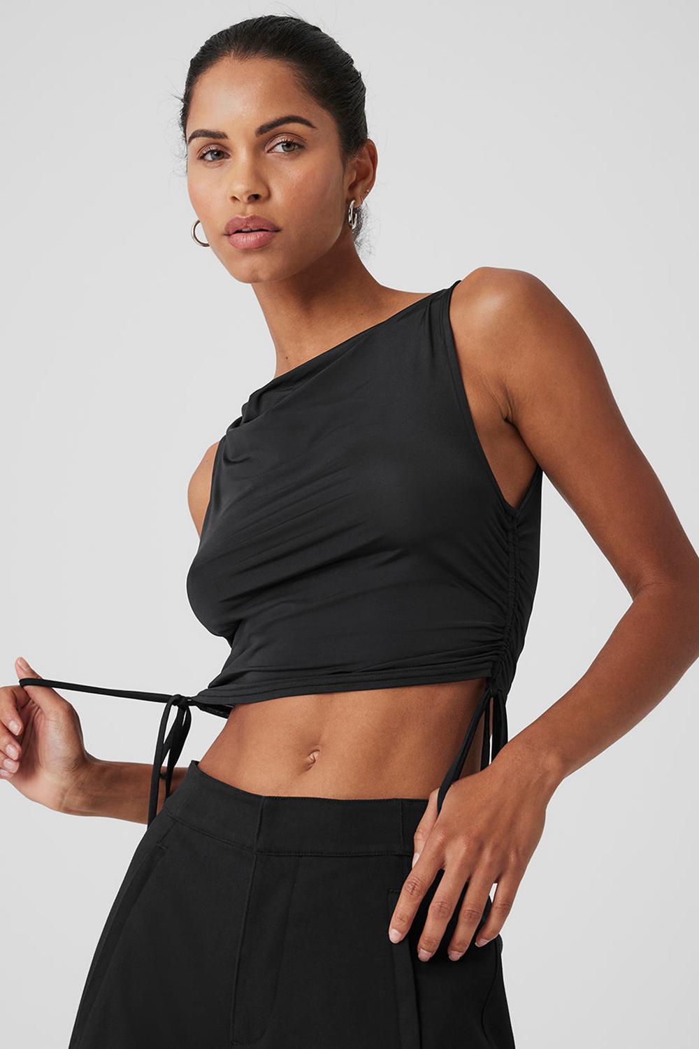 Alo Yoga Standout Cropped Naisten Juoksupaidat Mustat | Suomi  7834-BAWKZ