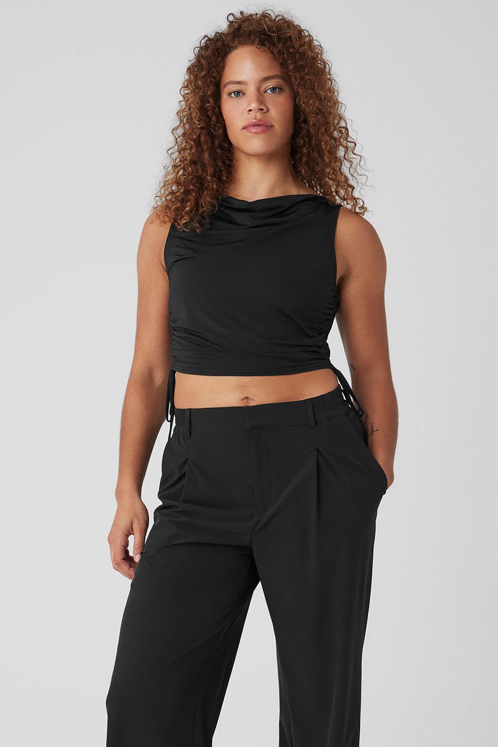 Alo Yoga Standout Cropped Naisten Juoksupaidat Mustat | Suomi  7834-BAWKZ