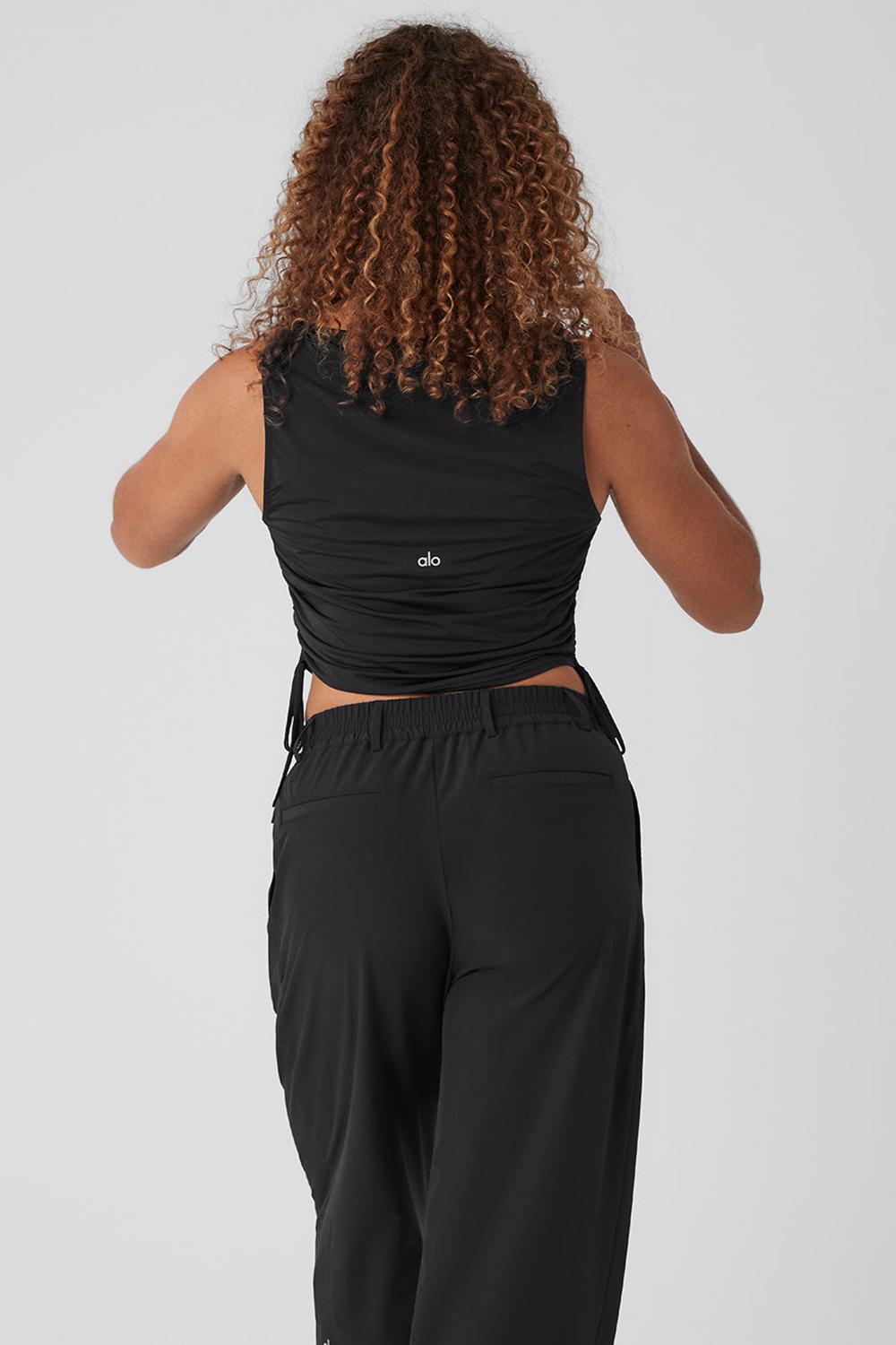 Alo Yoga Standout Cropped Naisten Juoksupaidat Mustat | Suomi  7834-BAWKZ
