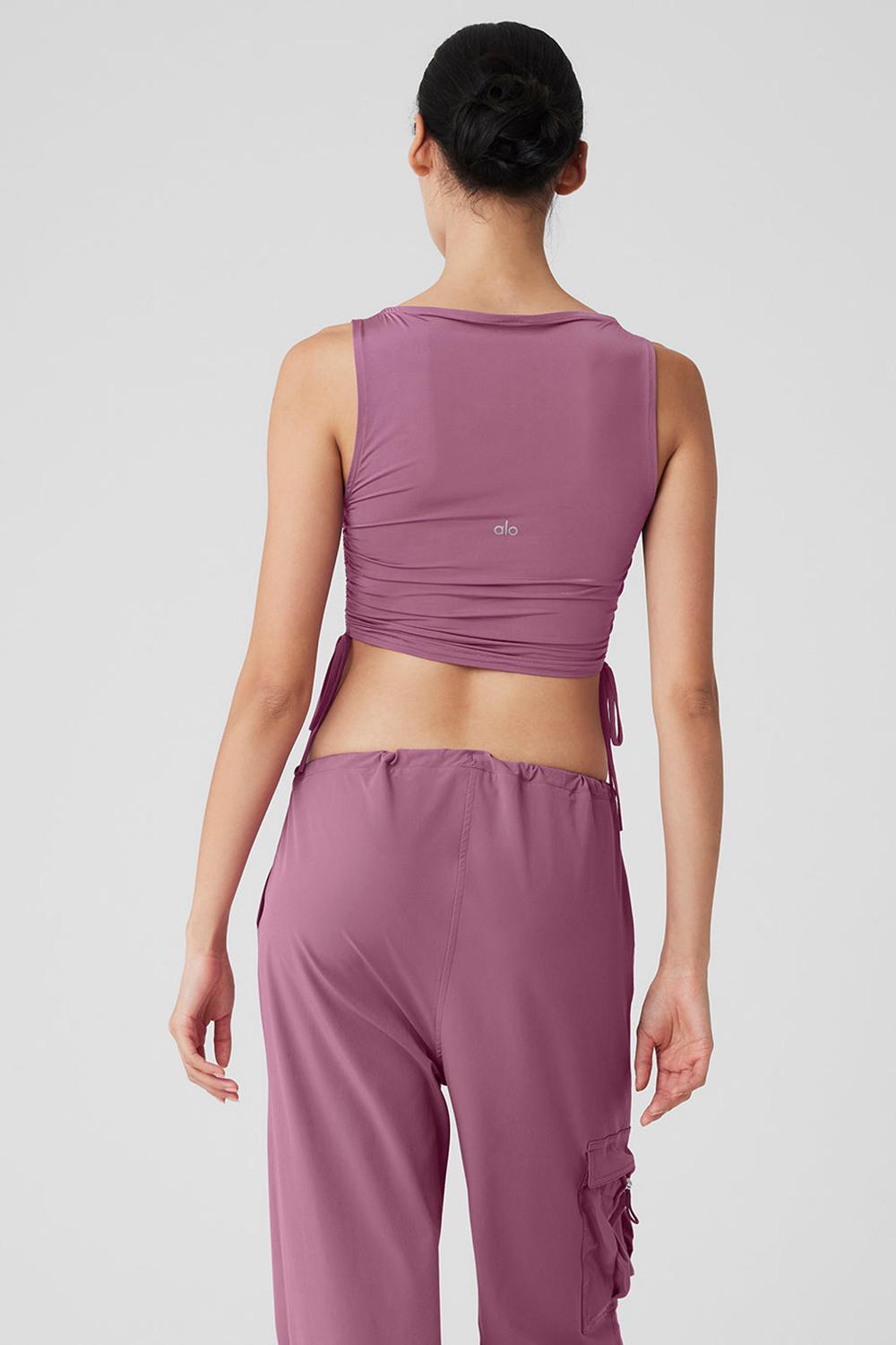 Alo Yoga Standout Cropped Naisten Juoksupaidat Soft Mulberry | Suomi  8392-IVCQJ