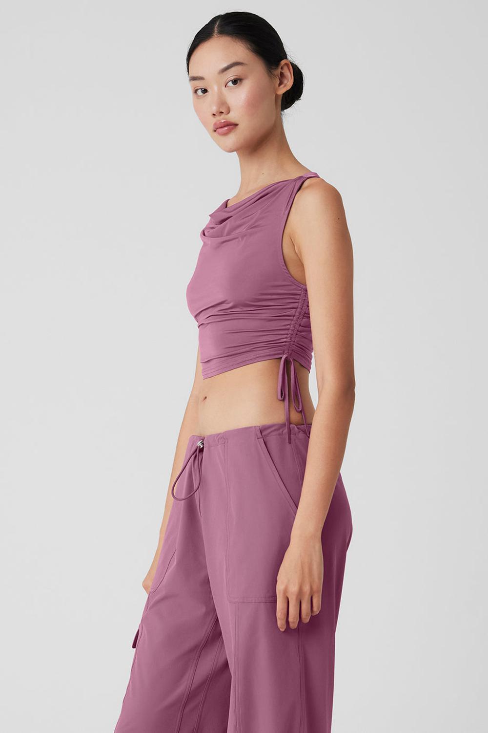 Alo Yoga Standout Cropped Naisten Juoksupaidat Soft Mulberry | Suomi  8392-IVCQJ