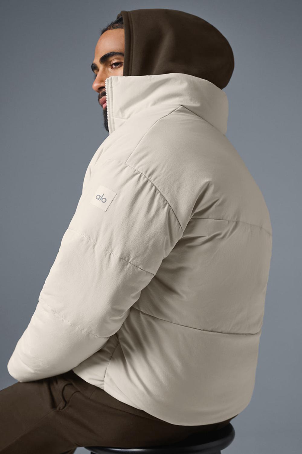 Alo Yoga Stretch Woven Street Miesten Puffer Takki Bone | Suomi  2608-DPBFA