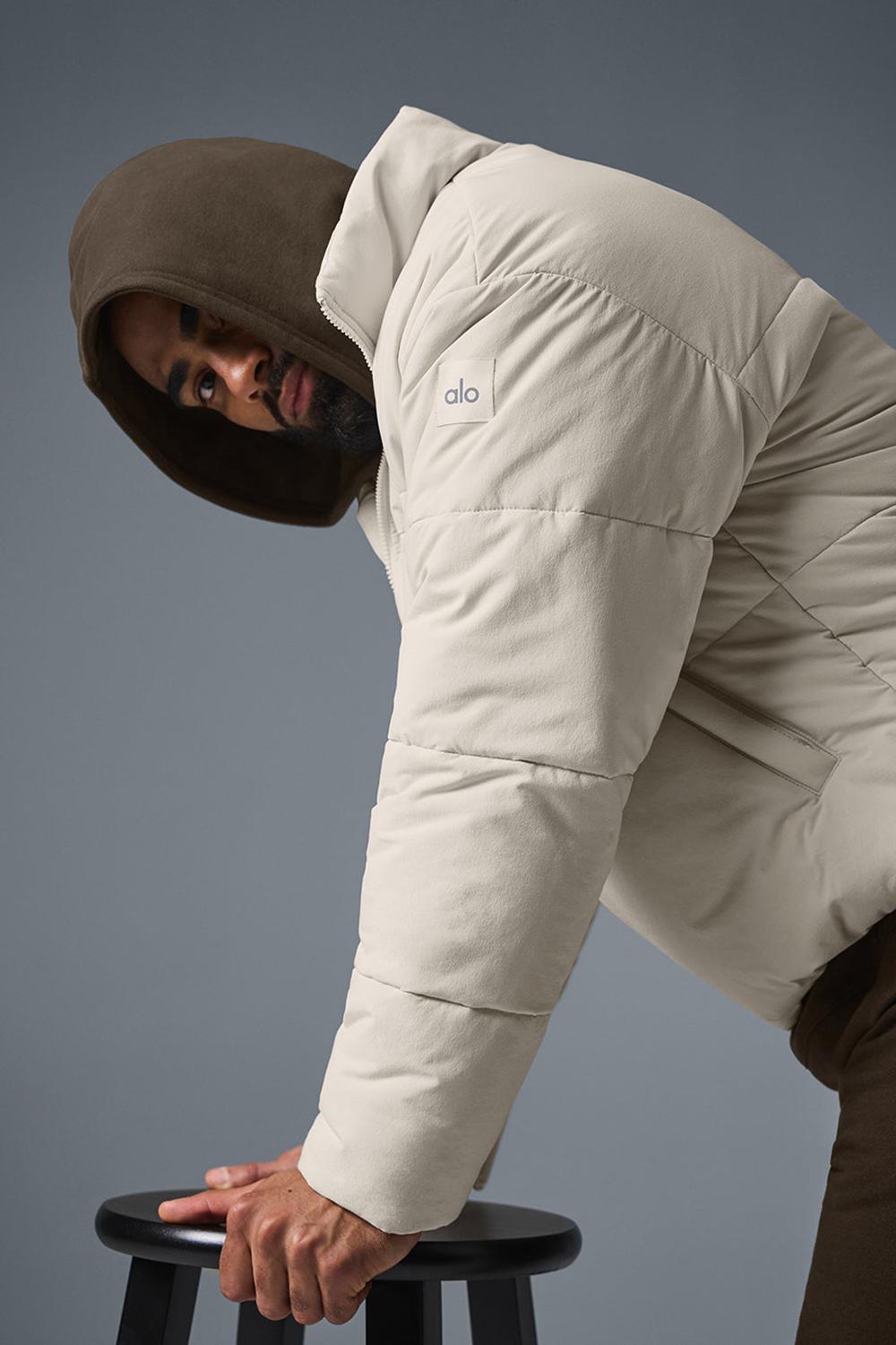 Alo Yoga Stretch Woven Street Miesten Puffer Takki Bone | Suomi  2608-DPBFA