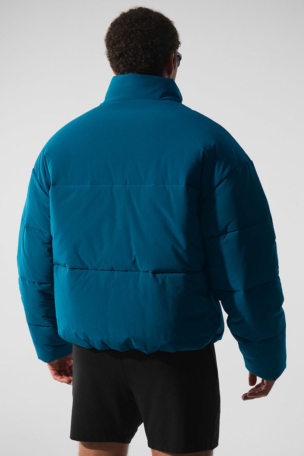 Alo Yoga Stretch Woven Street Miesten Puffer Takki Sininen | Suomi  5732-QERPT