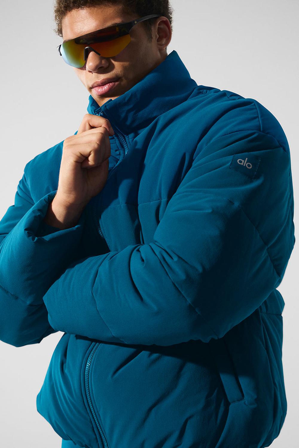 Alo Yoga Stretch Woven Street Miesten Puffer Takki Sininen | Suomi  5732-QERPT