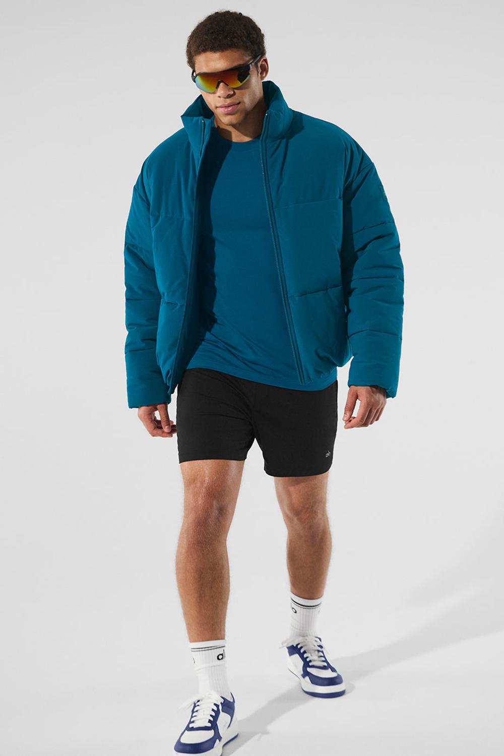Alo Yoga Stretch Woven Street Miesten Puffer Takki Sininen | Suomi  5732-QERPT
