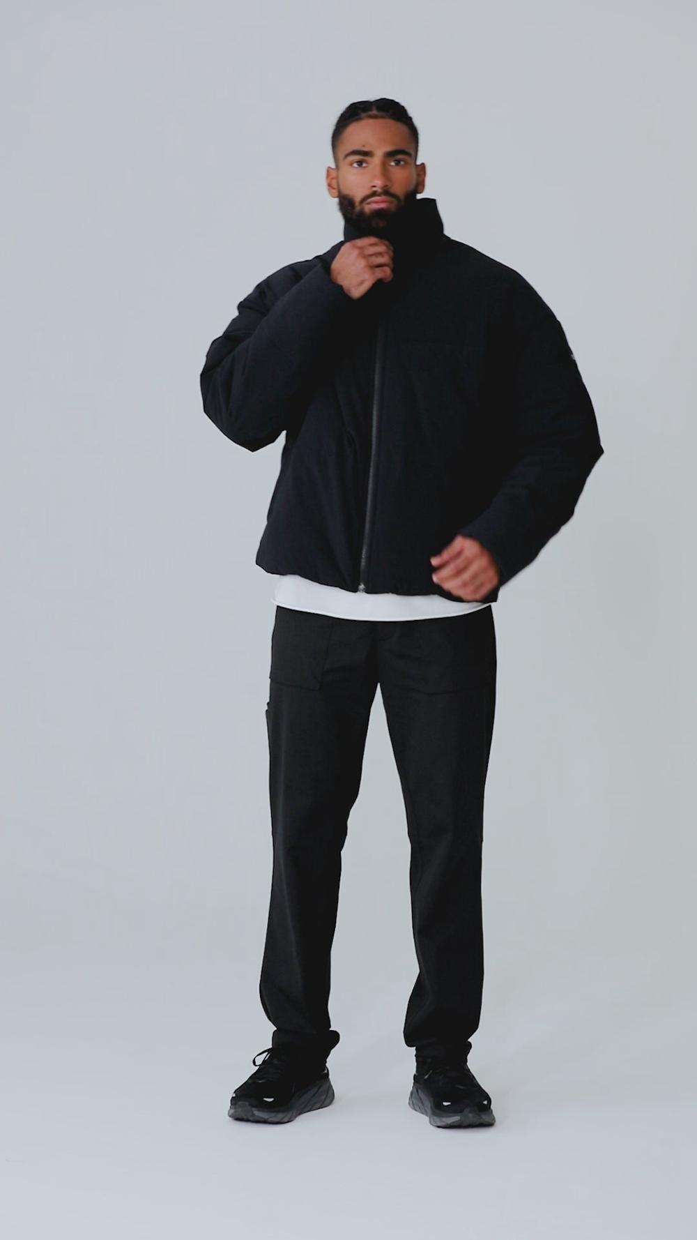 Alo Yoga Stretch Woven Street Miesten Puffer Takki Fog | Suomi  9268-KXSLW