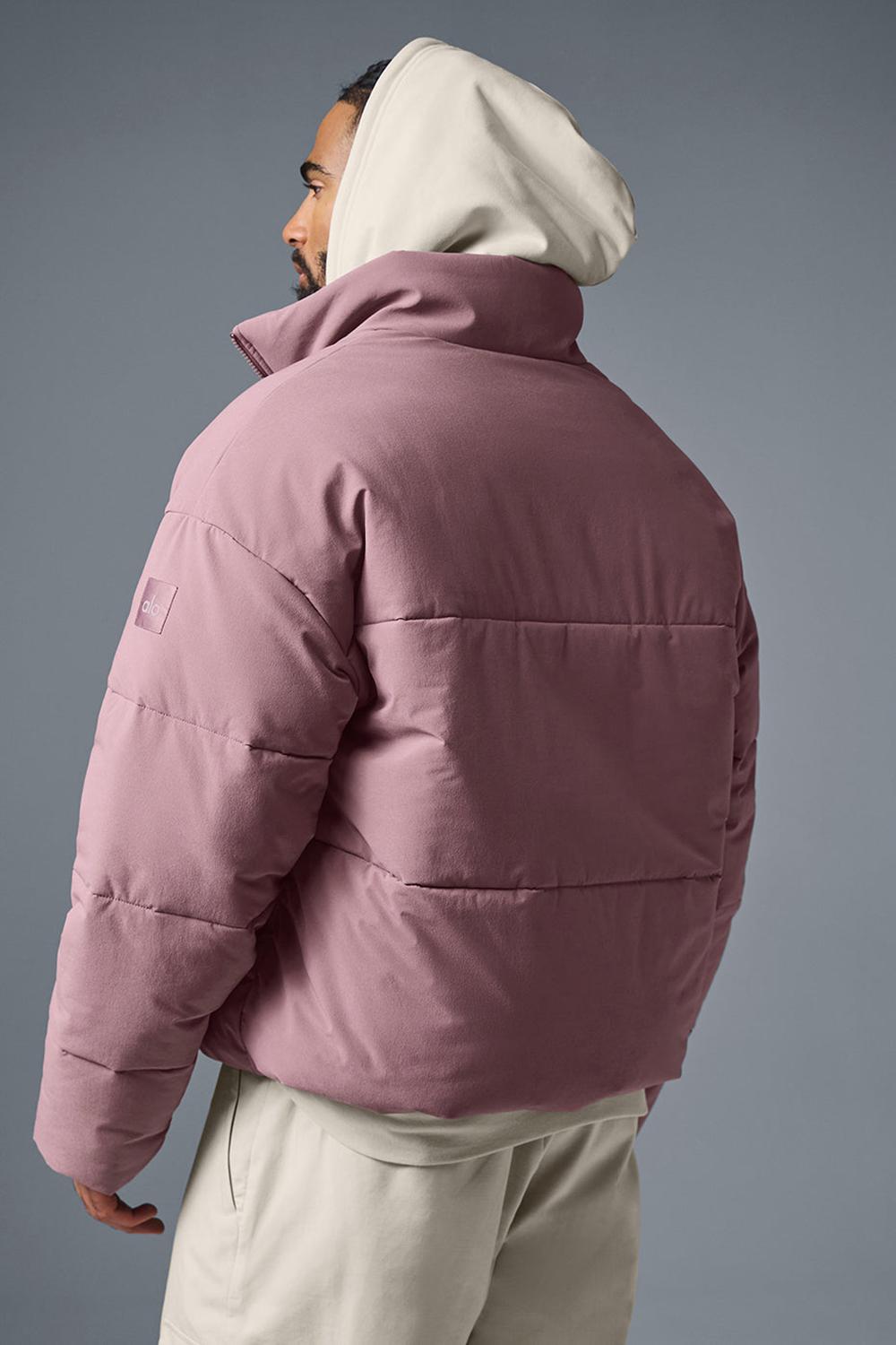 Alo Yoga Stretch Woven Street Miesten Puffer Takki Woodrose | Suomi  4053-GQALO