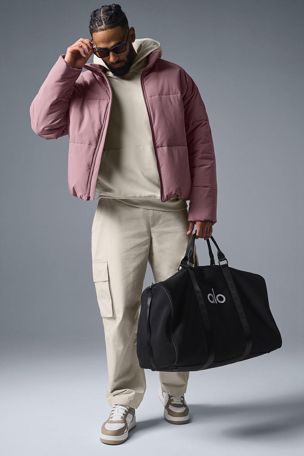 Alo Yoga Stretch Woven Street Miesten Puffer Takki Woodrose | Suomi  4053-GQALO