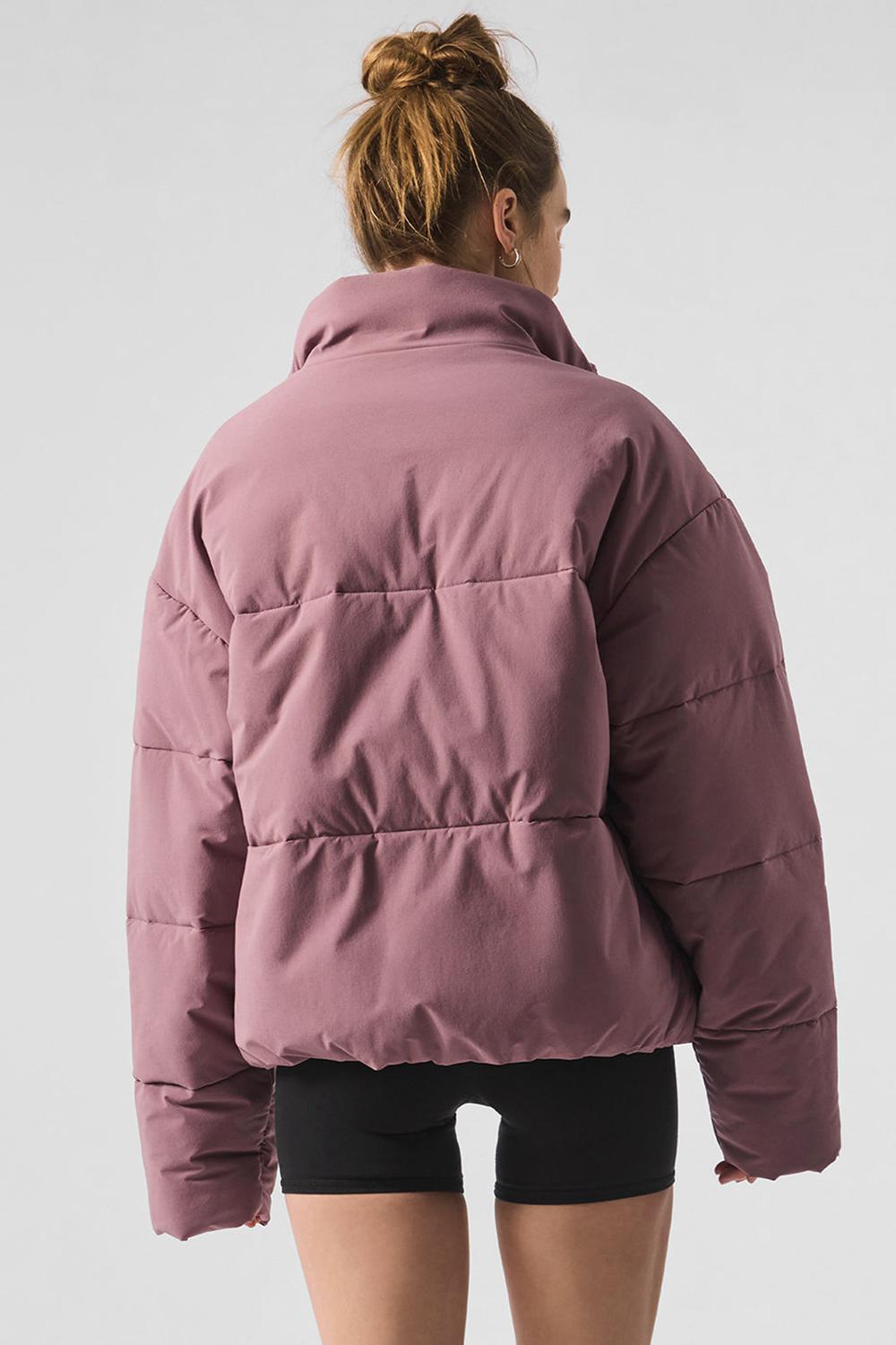Alo Yoga Stretch Woven Street Naisten Puffer Takki Woodrose | Suomi  8654-CJXGH