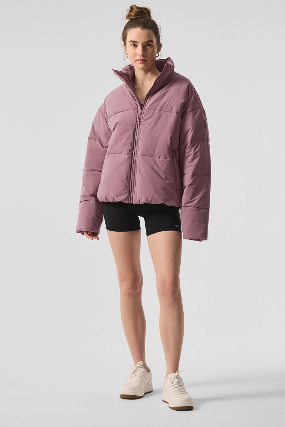 Alo Yoga Stretch Woven Street Naisten Puffer Takki Woodrose | Suomi  8654-CJXGH