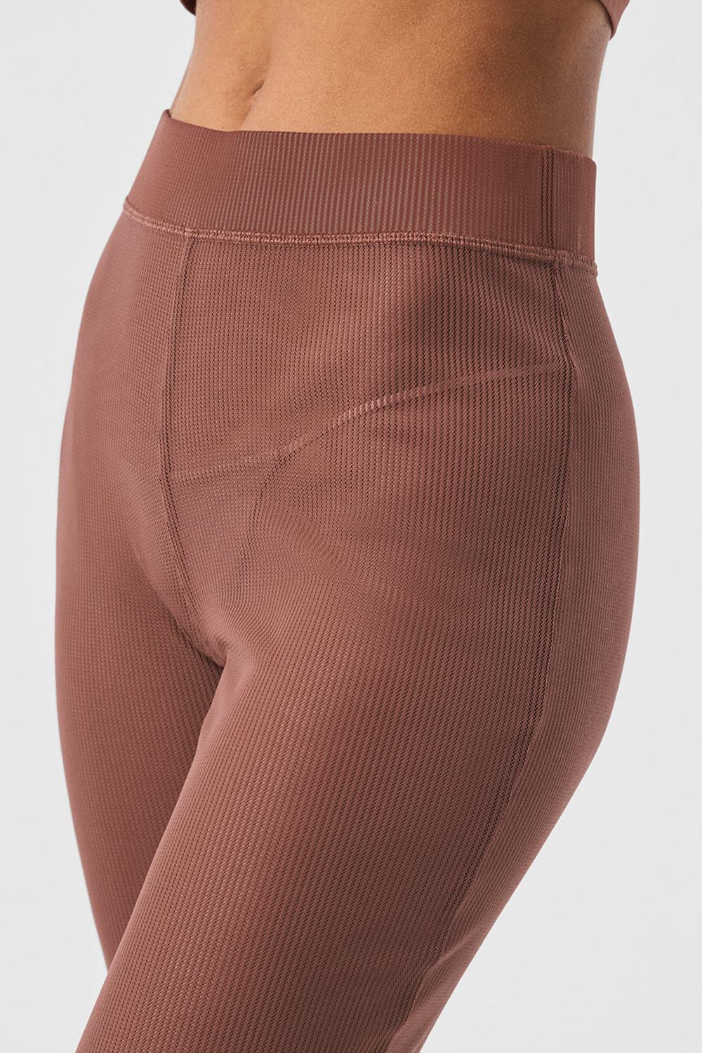 Alo Yoga Striped Mesh Tropical Nights Flare Naisten Housut Chestnut | Suomi  9063-HIGSD