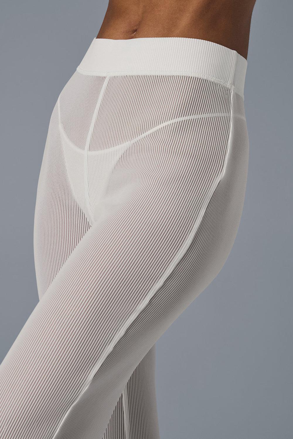 Alo Yoga Striped Mesh Tropical Nights Flare Naisten Housut Ivory | Suomi  4896-IQAHM