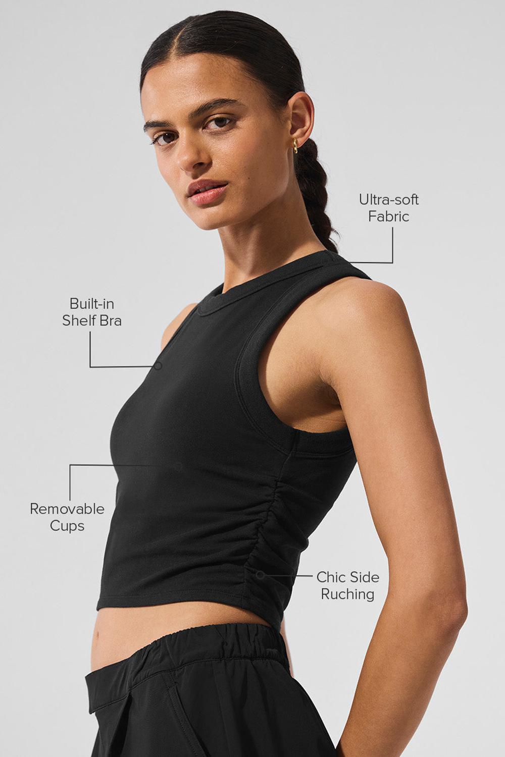 Alo Yoga Sway Naisten Bra Tank Mustat | Suomi  0637-VXGWN
