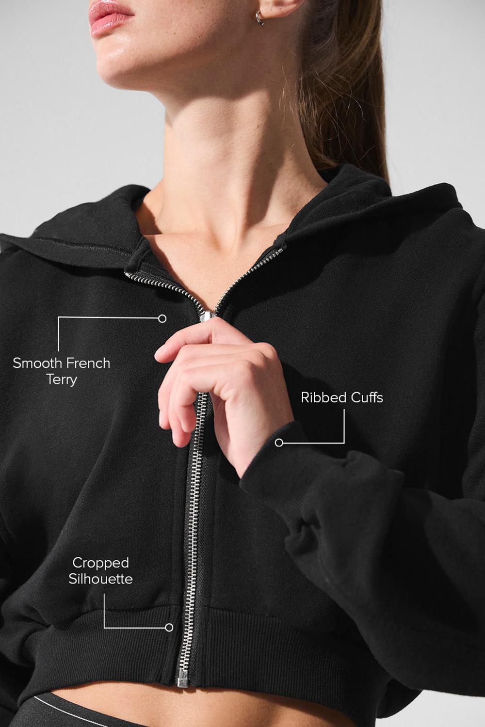 Alo Yoga Sweet Escape Zip Up Naisten Huppari Mustat | Suomi  4563-RKXCN