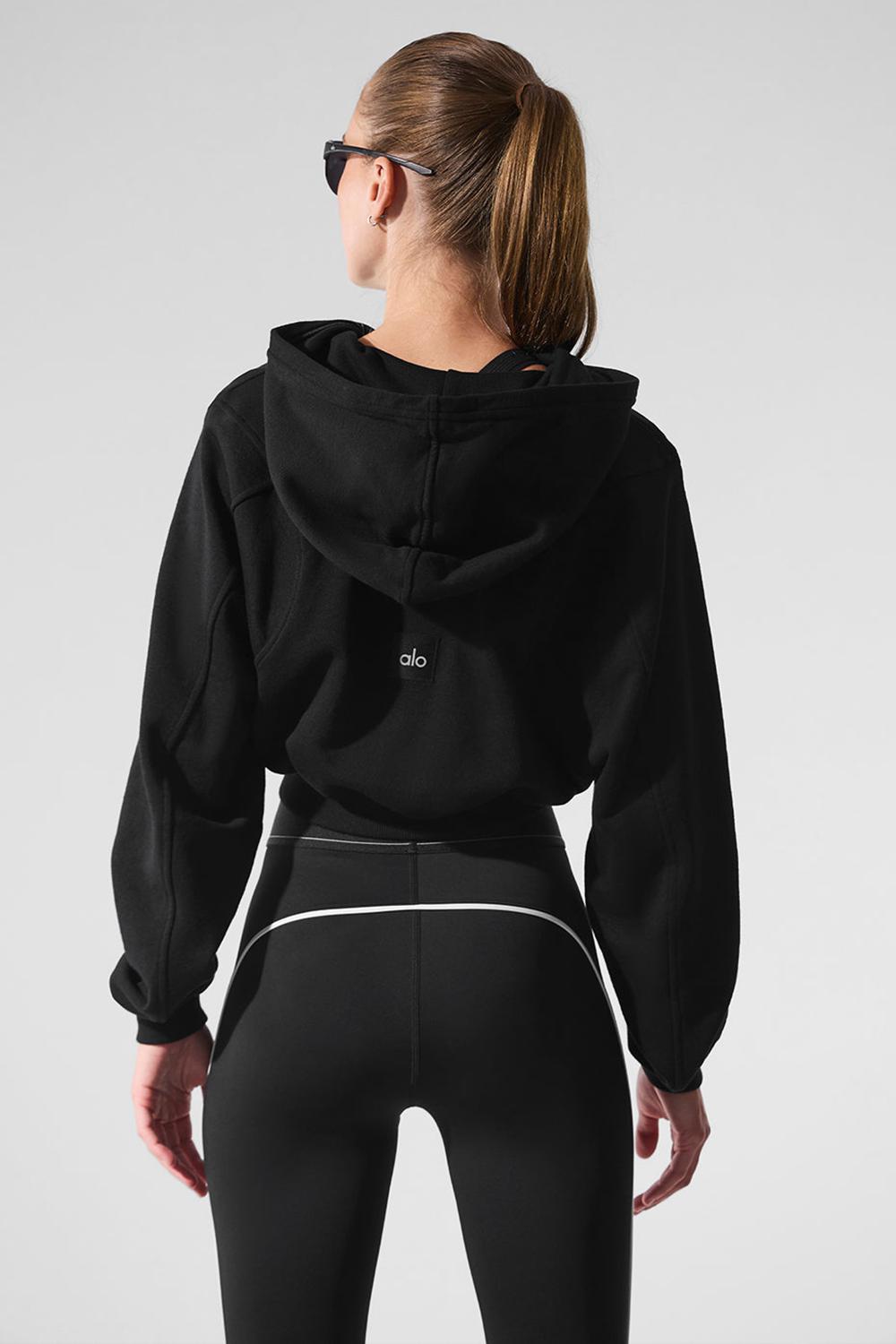 Alo Yoga Sweet Escape Zip Up Naisten Huppari Mustat | Suomi  4563-RKXCN