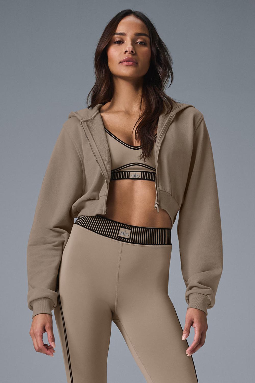 Alo Yoga Sweet Escape Zip Up Naisten Huppari Gravel | Suomi  3205-ICGNH