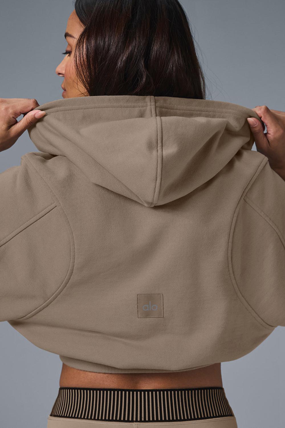 Alo Yoga Sweet Escape Zip Up Naisten Huppari Gravel | Suomi  3205-ICGNH