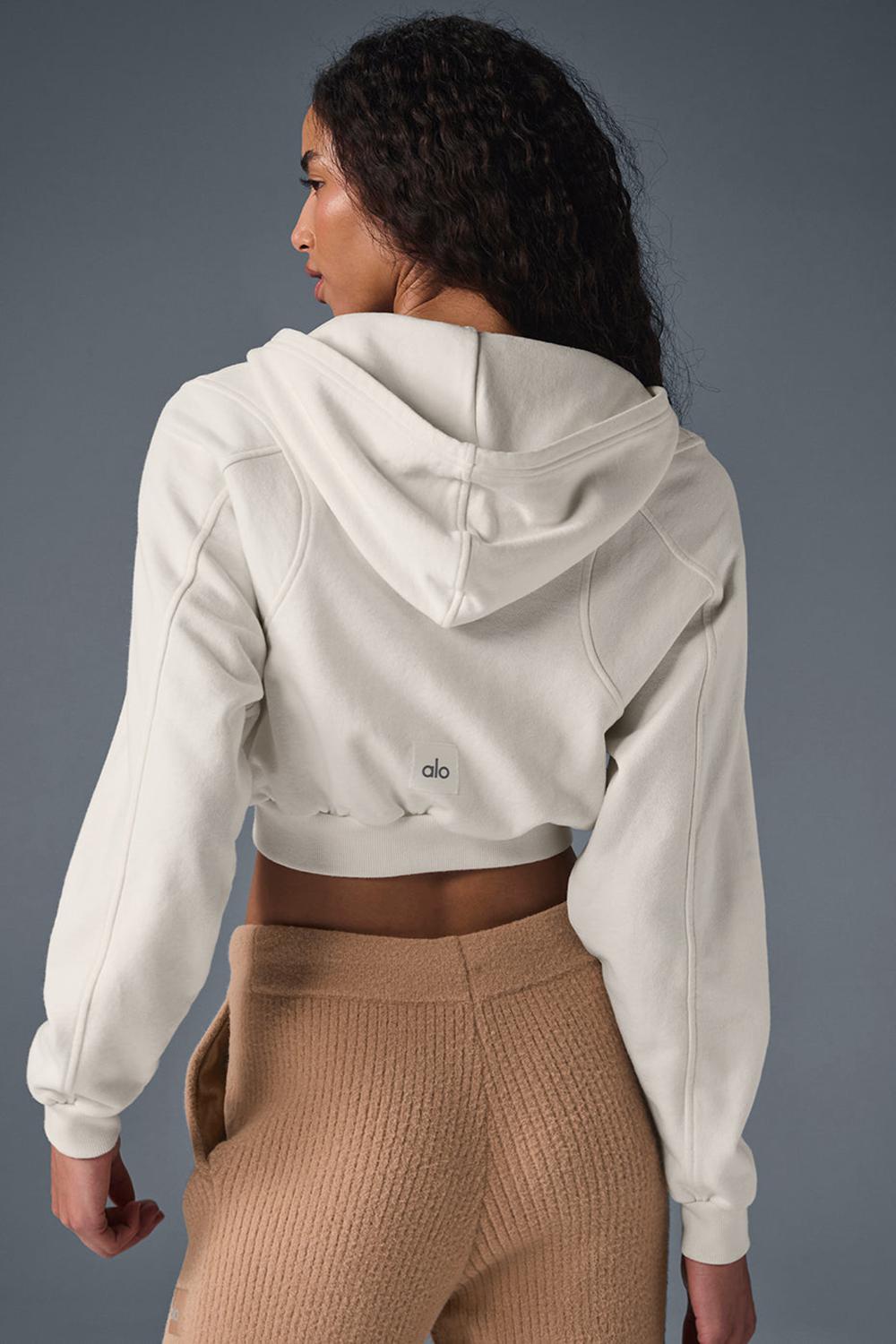 Alo Yoga Sweet Escape Zip Up Naisten Huppari Ivory | Suomi  2306-NRZKI