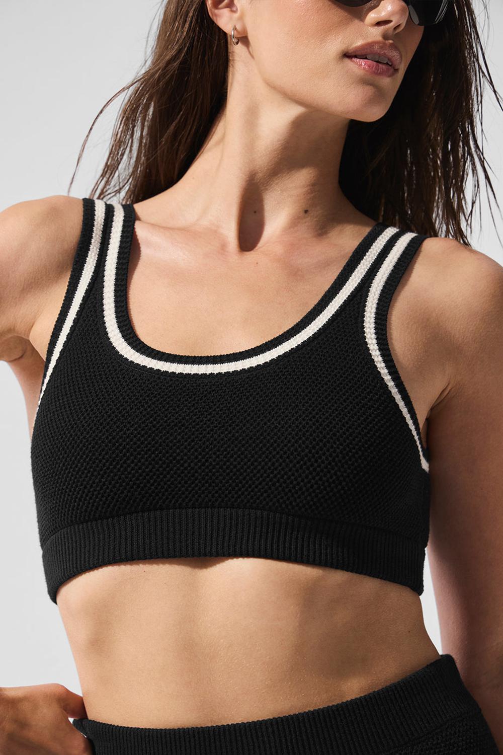 Alo Yoga Tennis Club Sweater Knit Naisten Urheiluliivi Mustat | Suomi  9834-KHYCX
