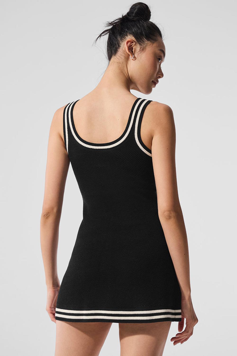Alo Yoga Tennis Club Sweater Knit Naisten Mekko Mustat | Suomi  4258-WGIJT