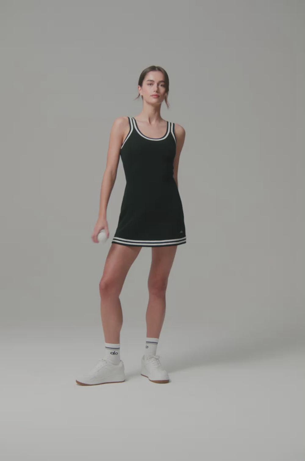 Alo Yoga Tennis Club Sweater Knit Naisten Mekko Mustat | Suomi  4258-WGIJT