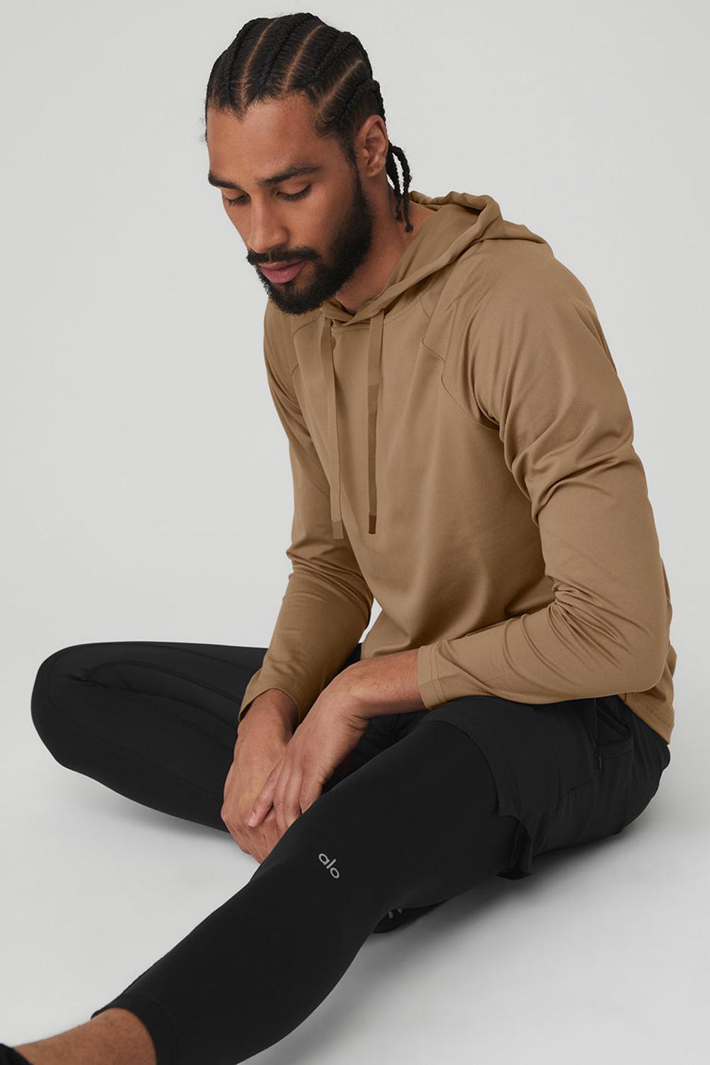 Alo Yoga The Conquer Miesten Huppari Gravel | Suomi  0287-MZHJI