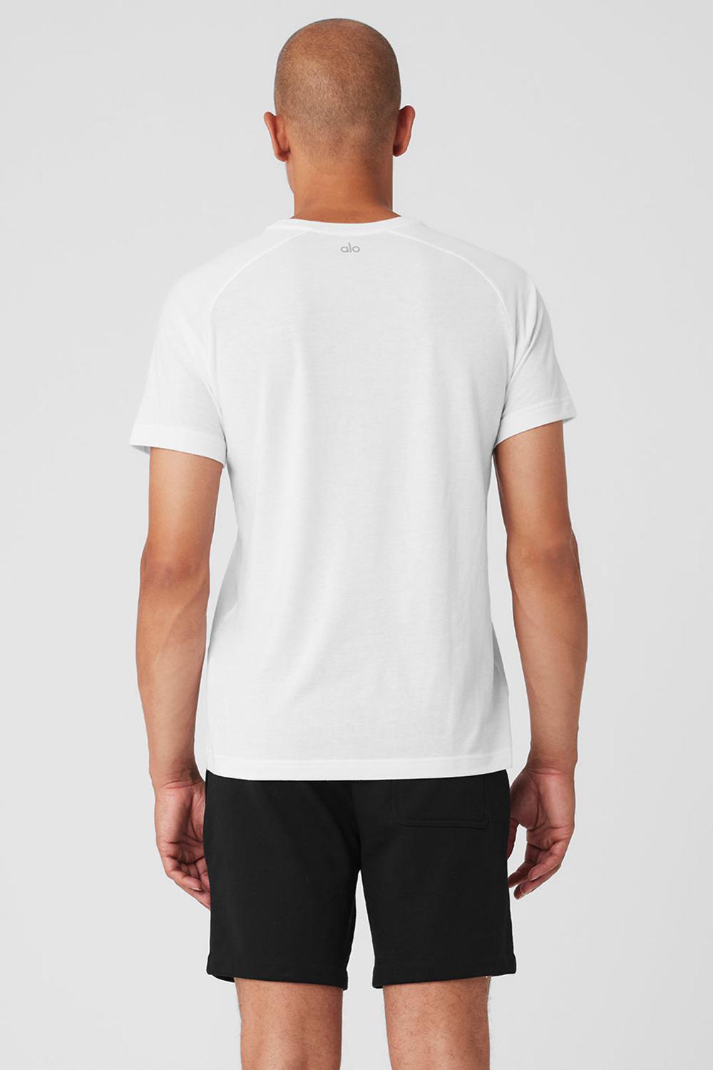 Alo Yoga The Triumph Crew Neck Miesten Juoksupaidat Valkoinen | Suomi  5016-LYNBH