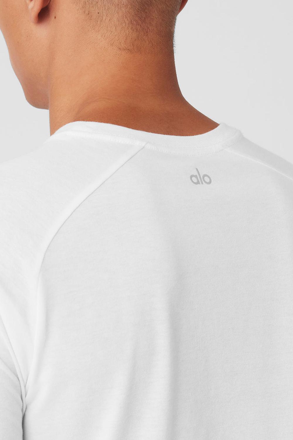 Alo Yoga The Triumph Crew Neck Miesten Juoksupaidat Valkoinen | Suomi  5016-LYNBH