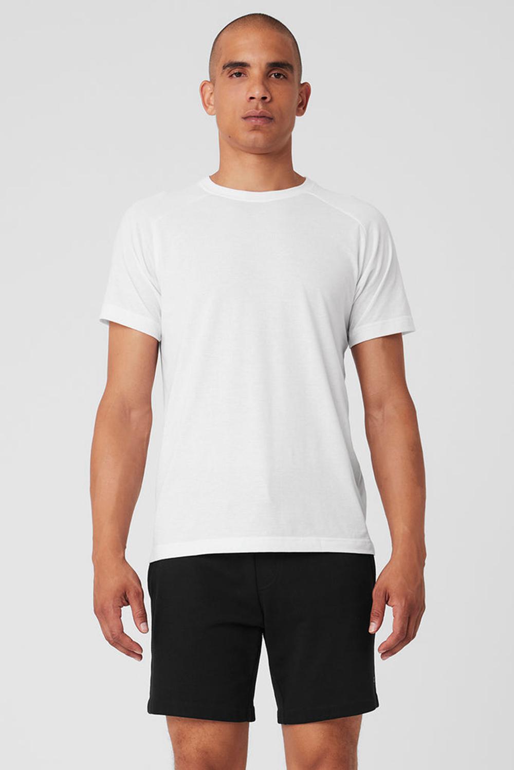 Alo Yoga The Triumph Crew Neck Miesten Juoksupaidat Valkoinen | Suomi  5016-LYNBH