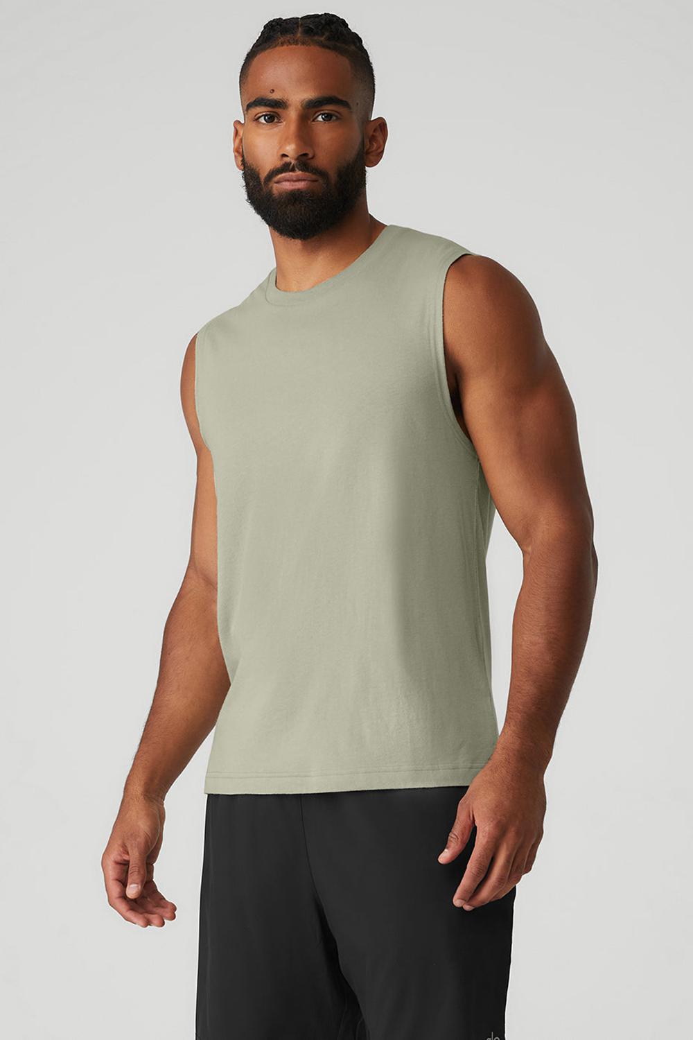 Alo Yoga The Triumph Muscle Miesten Juoksupaidat Limestone | Suomi  2708-QBATX