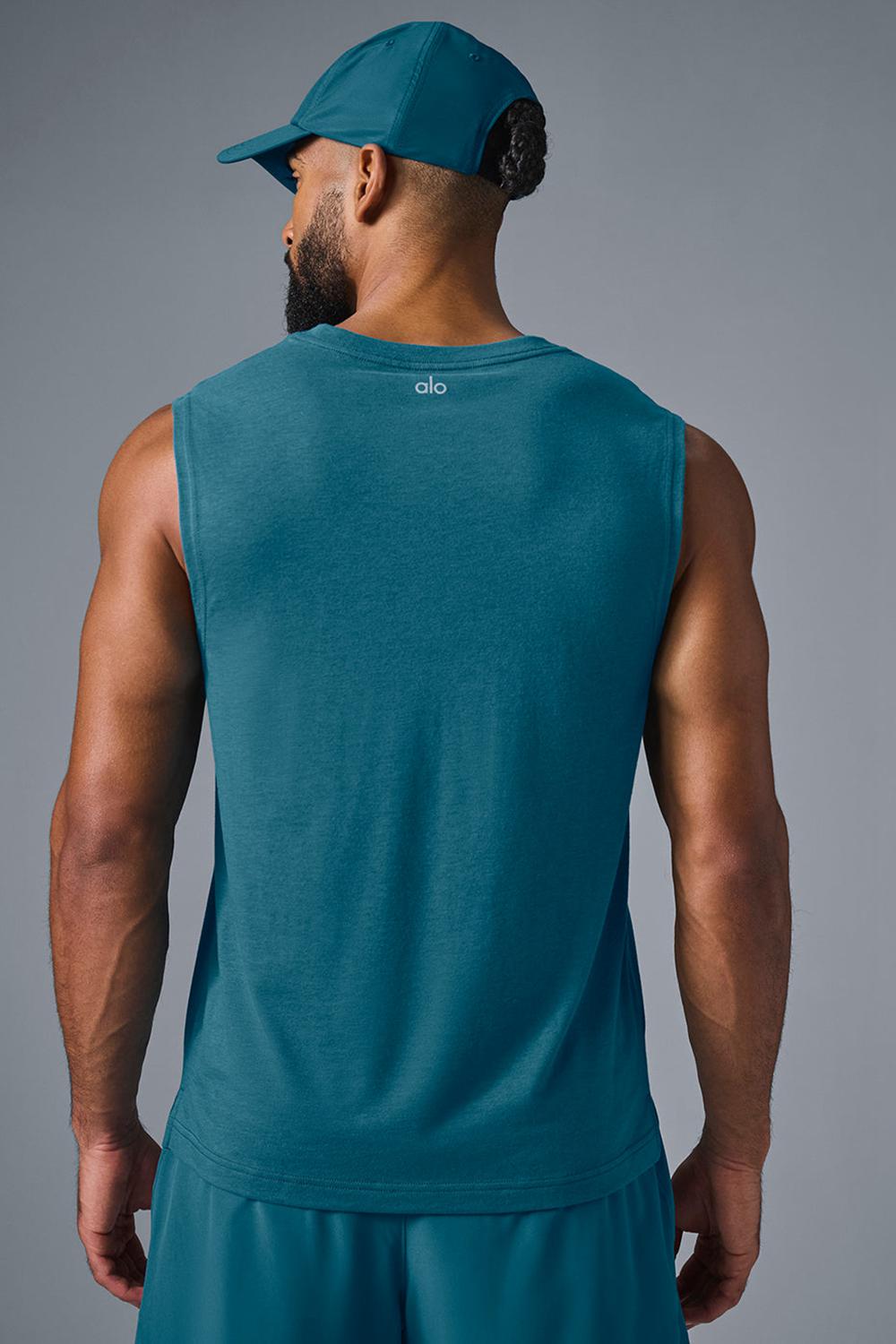 Alo Yoga The Triumph Muscle Miesten Juoksupaidat Oceanic Teal | Suomi  8071-NDBTM