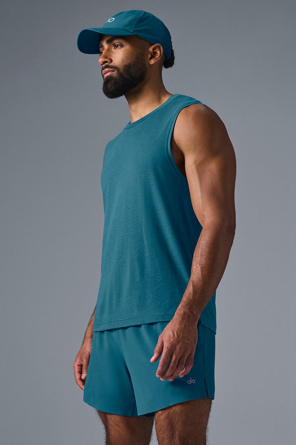 Alo Yoga The Triumph Muscle Miesten Juoksupaidat Oceanic Teal | Suomi  8071-NDBTM
