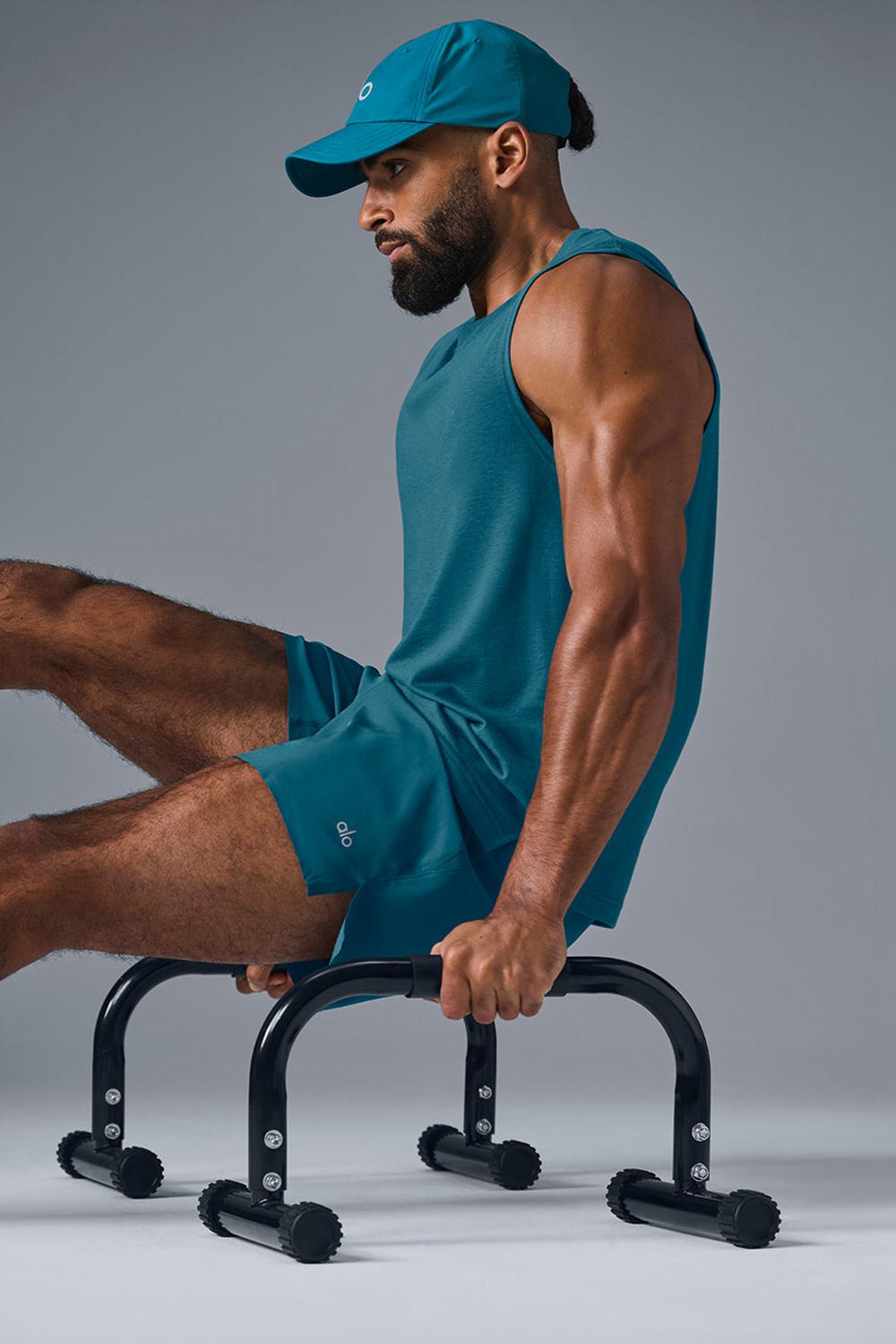 Alo Yoga The Triumph Muscle Miesten Juoksupaidat Oceanic Teal | Suomi  8071-NDBTM