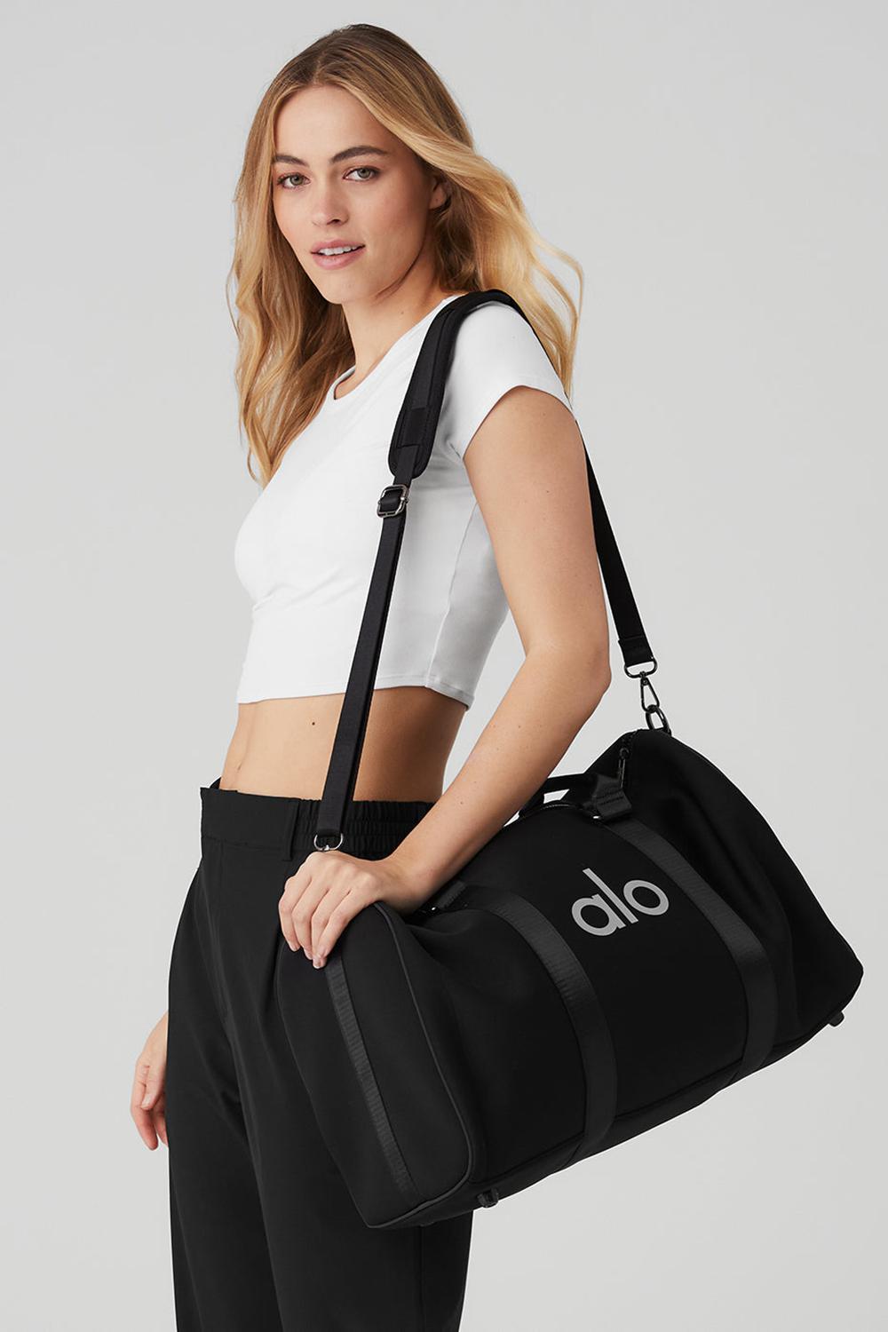 Alo Yoga Traverse Naisten Duffle Laukku Mustat Hopea | Suomi  6391-JAIFH