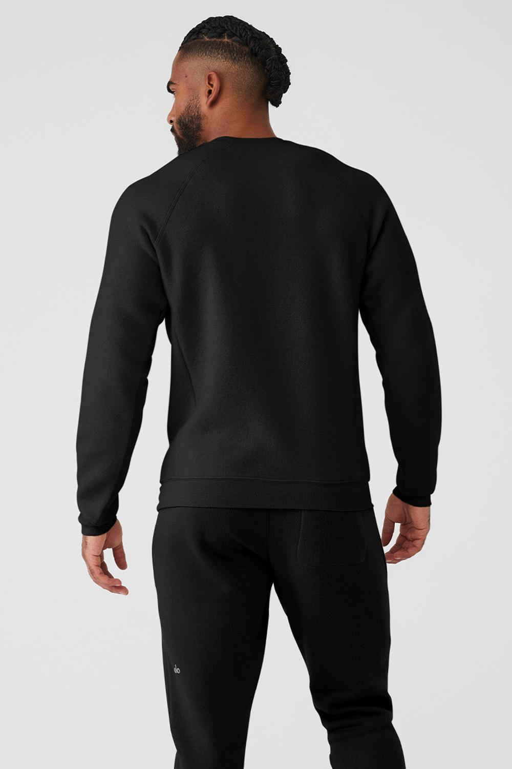 Alo Yoga Triumph Crew Neck Miesten Puserot Mustat | Suomi  1056-YBEUI