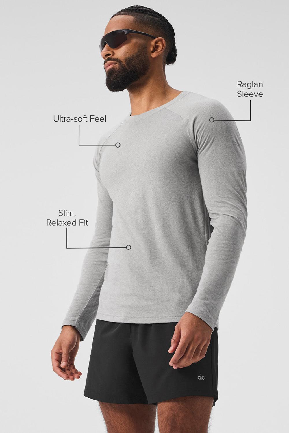 Alo Yoga Triumph Long Sleeve Miesten Juoksupaidat Harmaat | Suomi  6153-BITSL