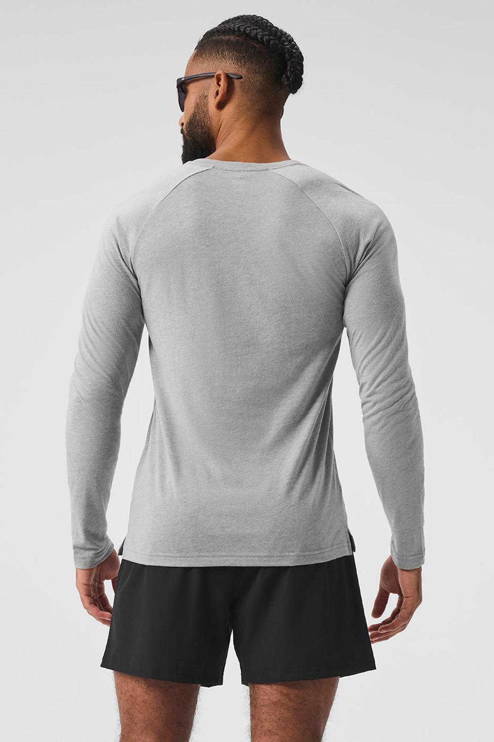 Alo Yoga Triumph Long Sleeve Miesten Juoksupaidat Harmaat | Suomi  6153-BITSL