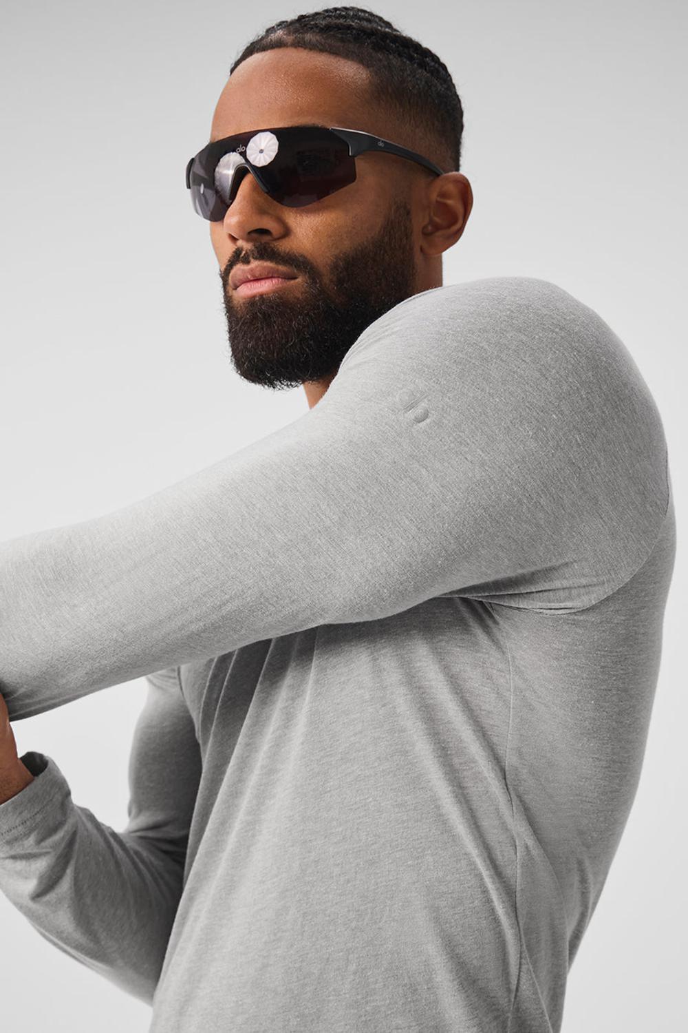 Alo Yoga Triumph Long Sleeve Miesten Juoksupaidat Harmaat | Suomi  6153-BITSL