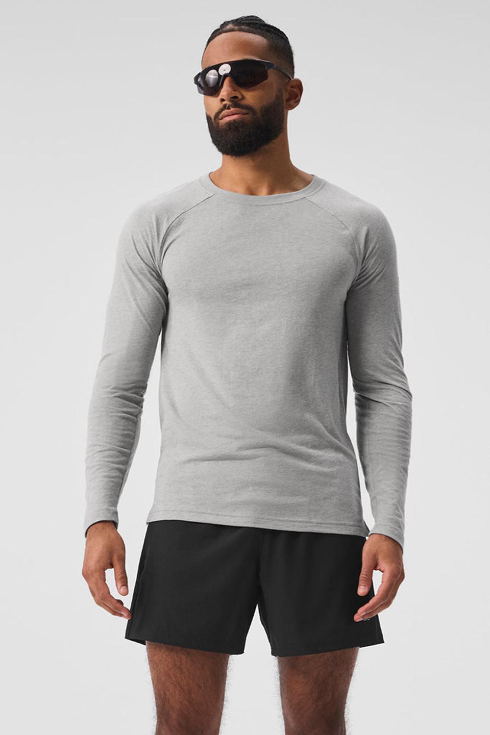 Alo Yoga Triumph Long Sleeve Miesten Juoksupaidat Harmaat | Suomi  6153-BITSL