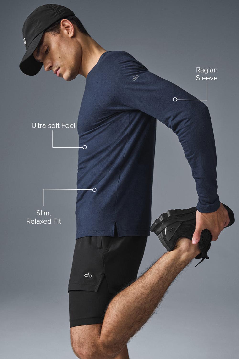 Alo Yoga Triumph Long Sleeve Miesten Juoksupaidat Laivastonsininen | Suomi  0625-GMZWT