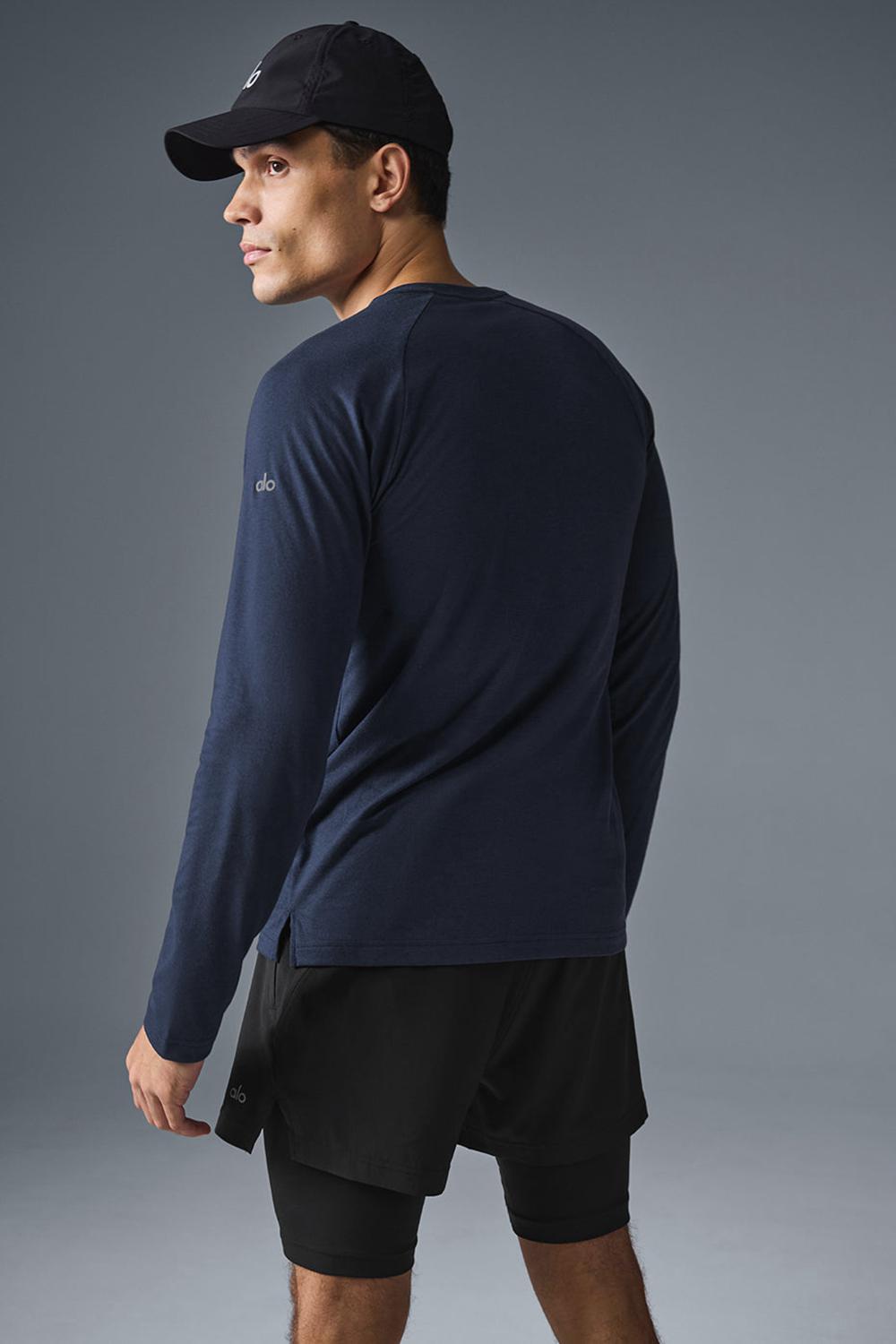 Alo Yoga Triumph Long Sleeve Miesten Juoksupaidat Laivastonsininen | Suomi  0625-GMZWT