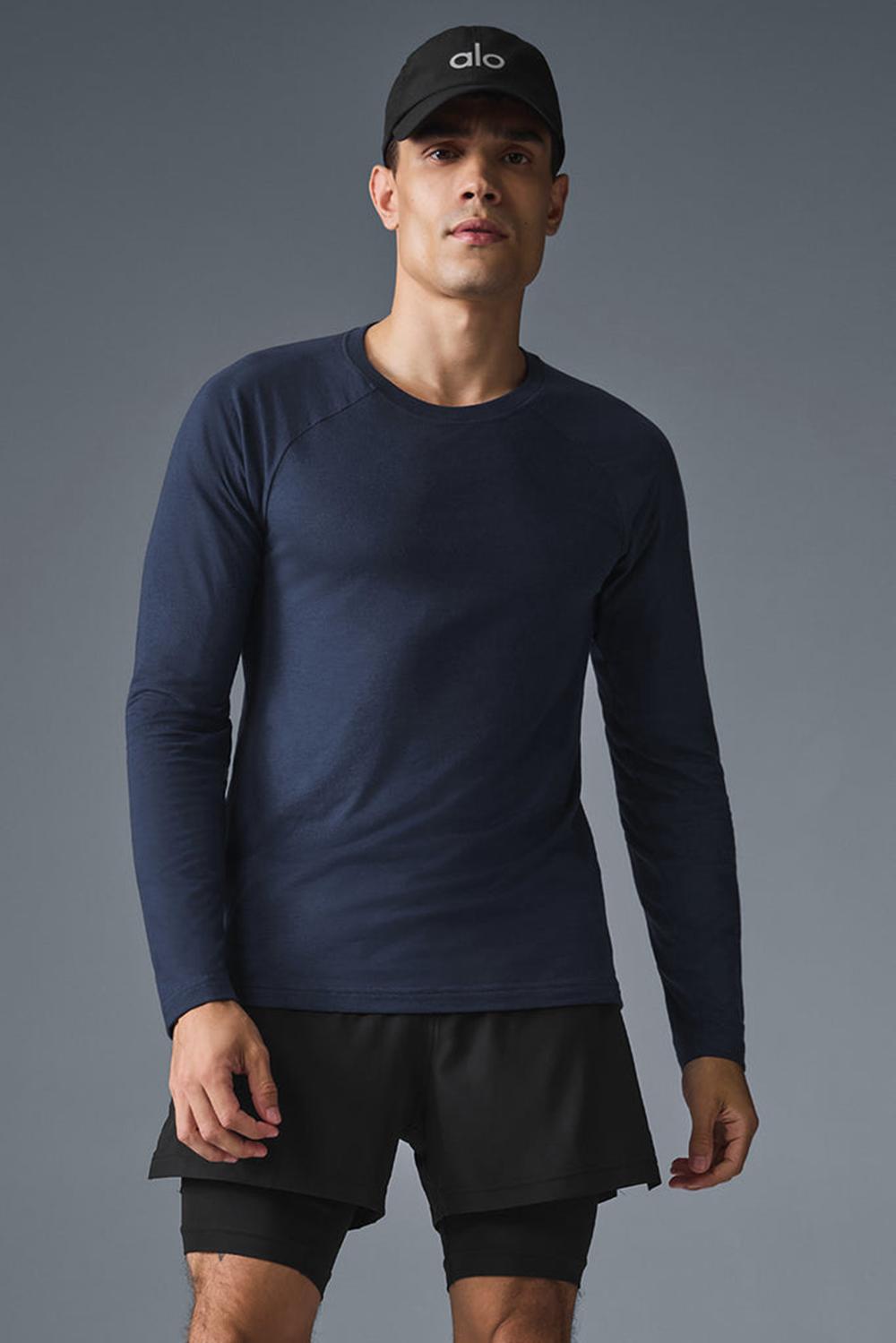 Alo Yoga Triumph Long Sleeve Miesten Juoksupaidat Laivastonsininen | Suomi  0625-GMZWT