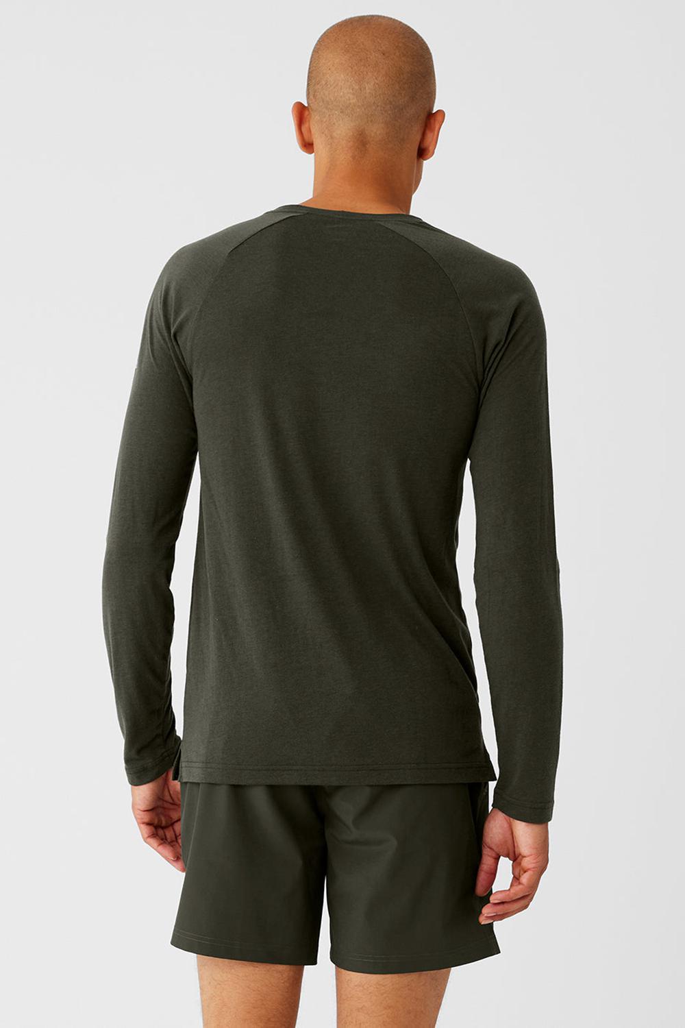 Alo Yoga Triumph Long Sleeve Miesten Juoksupaidat Vihreä | Suomi  8903-GHPKQ