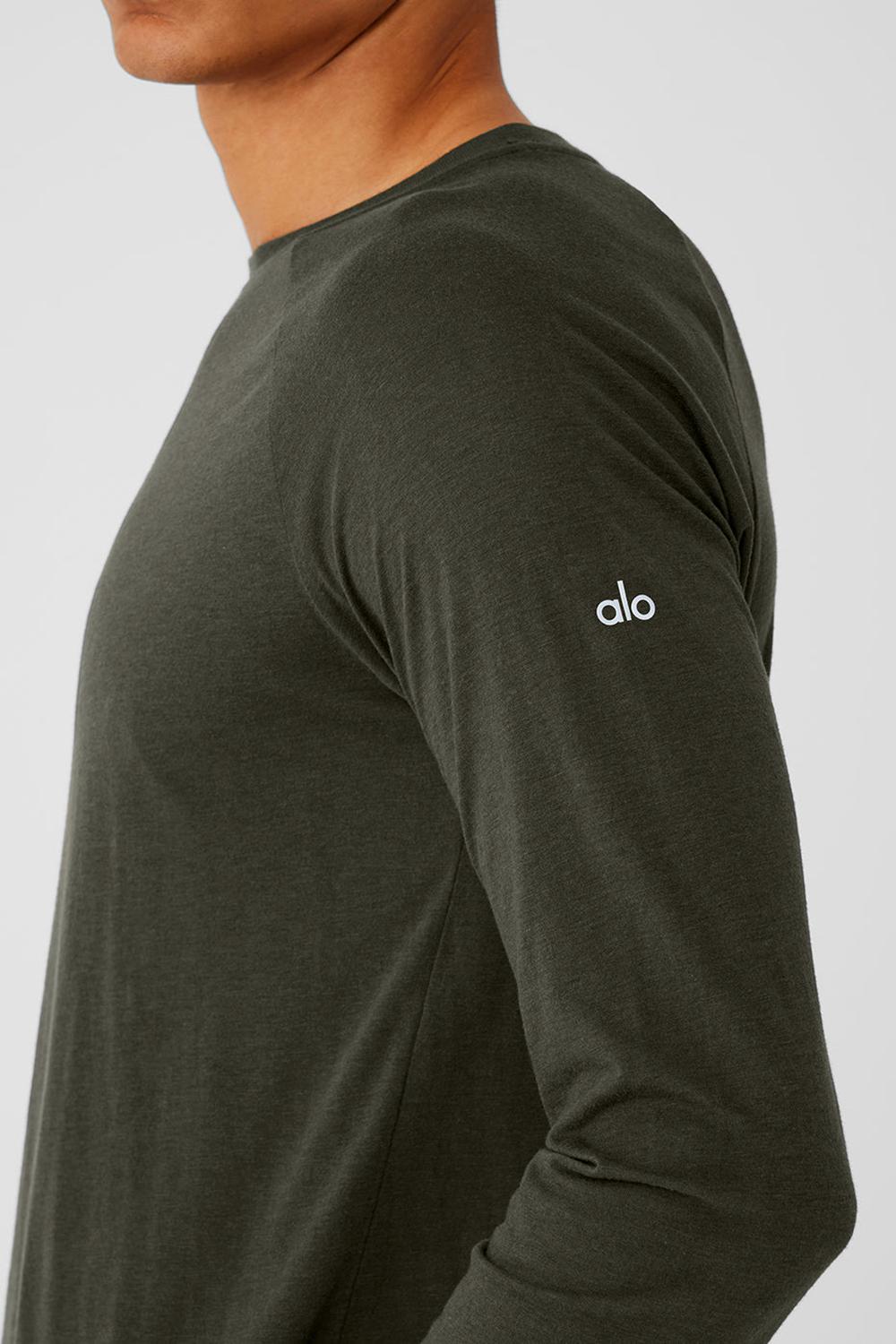 Alo Yoga Triumph Long Sleeve Miesten Juoksupaidat Vihreä | Suomi  8903-GHPKQ