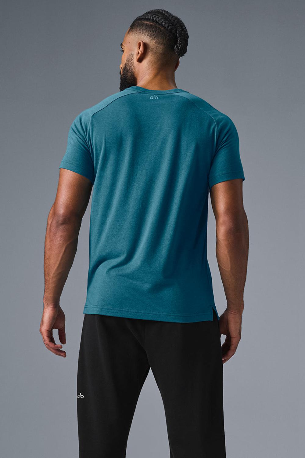 Alo Yoga Triumph Raglan Miesten Juoksupaidat Oceanic Teal | Suomi  4172-YPIZM