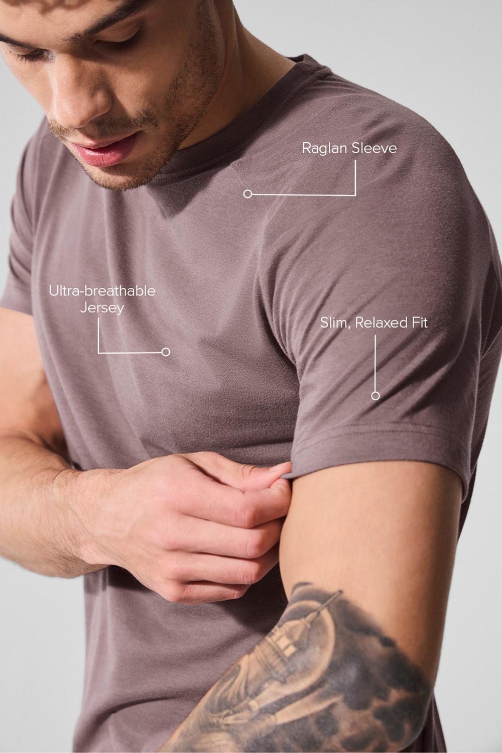 Alo Yoga Triumph Raglan Miesten Juoksupaidat Mushroom | Suomi  4613-TBXWO