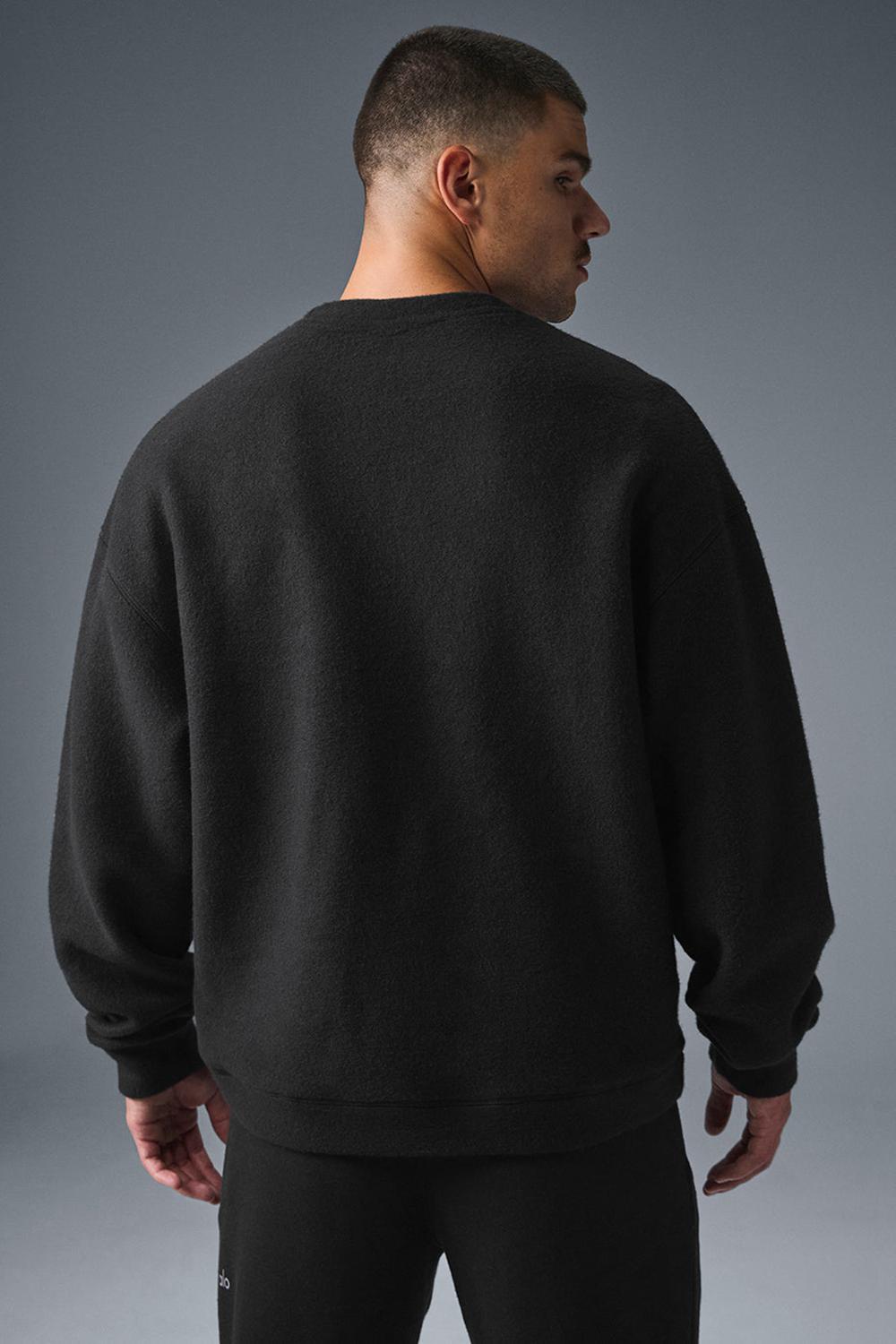 Alo Yoga Triumph Restore Crew Neck Miesten Puserot Mustat | Suomi  4172-LEZVP