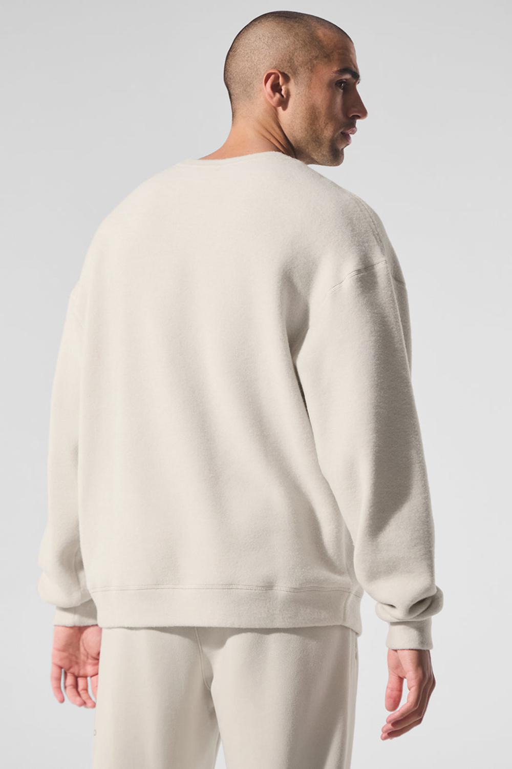 Alo Yoga Triumph Restore Crew Neck Miesten Puserot Bone | Suomi  2648-KCTZL